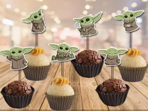 Topper Baby Yoda - 100 Unidades