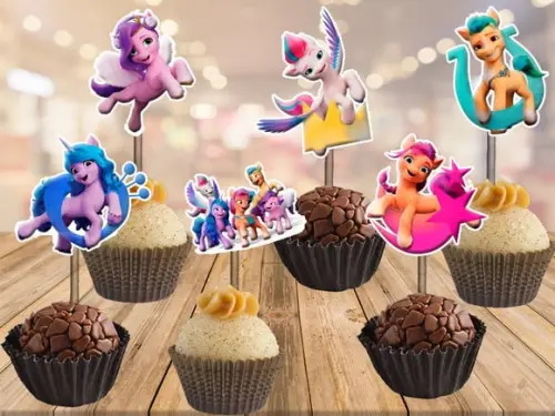 Topper My Little Pony 3d- 100 Unidades