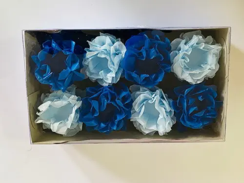 Forminhas de Luxo de Seda Anitta 85 Azuis 40 Unidades