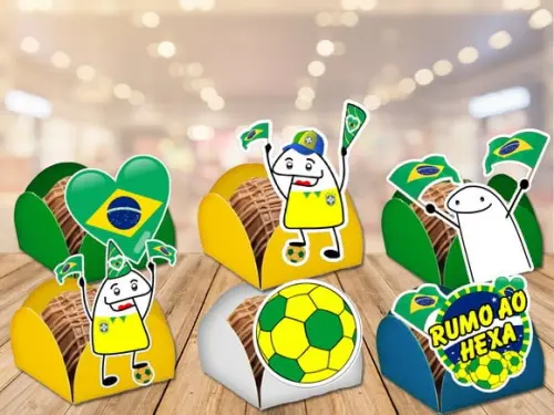 Forminhas Flork da Copa 2022 - Kit Festa Brasil