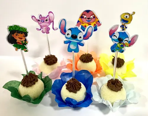 Forminhas Lilo e Stich e Toppers - Luxo