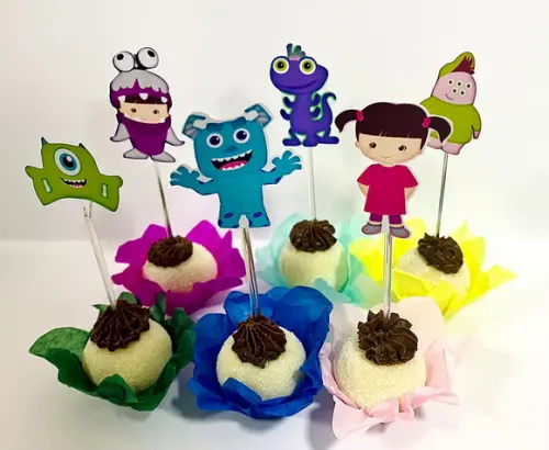 Forminhas Monstros Sa e Toppers Luxo