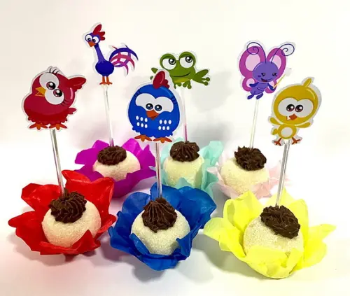 Forminhas Galinha Pintadinha Mini e Toppers
