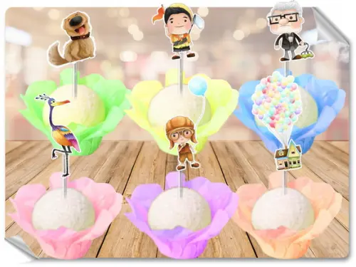 Forminhas Luxo De Seda + Toppers Up Altas Aventuras