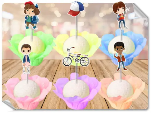 Forminhas Luxo De Seda + Toppers Stranger Things