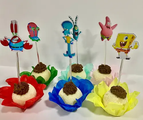 Forminhas Bob Esponja e Toppers