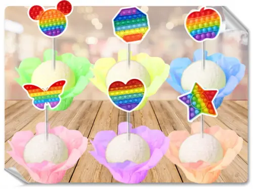 Forminhas Luxo De Seda + Toppers Pop It