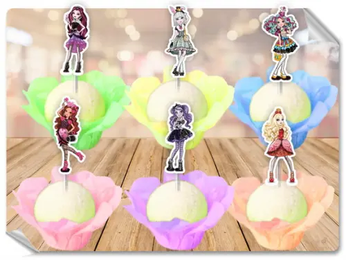 Forminhas Luxo De Seda + Toppers Ever After High