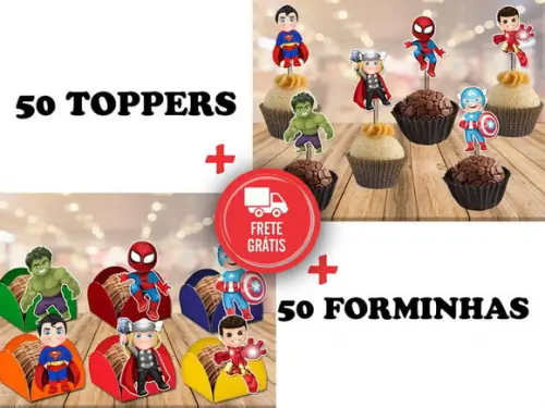 Vingadores Baby Cute - Forminhas E Toppers