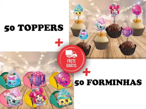 Shopkins Forminhas E Toppers