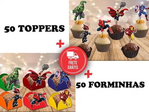 Vingadores - Forminhas E Toppers