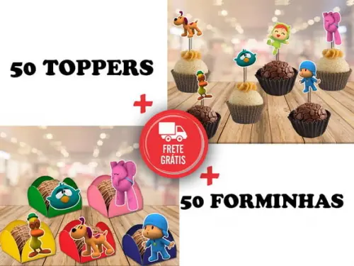 Pocoyo - Forminhas E Toppers