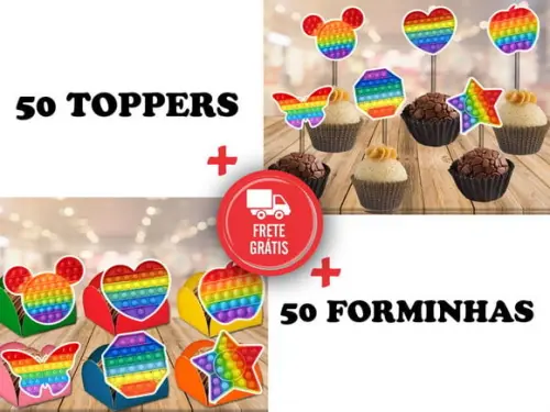 Pop It Forminhas E Toppers