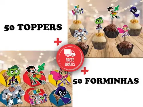 Jovens Titãs - Forminhas E Toppers