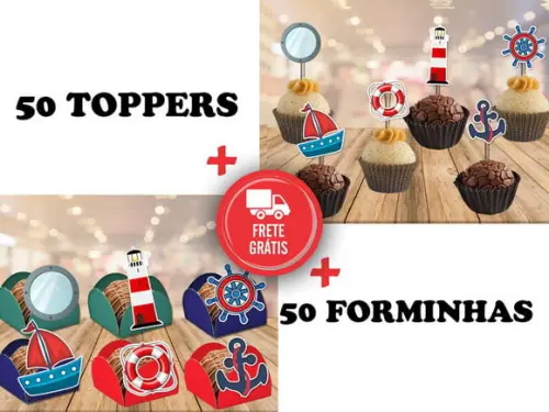 Marinheiro - Forminhas E Toppers