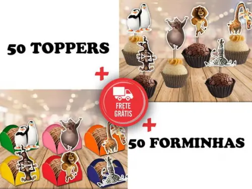 Madagascar - Forminhas E Toppers