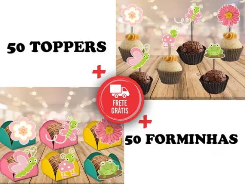 Jardim Encantado - Forminhas E Toppers