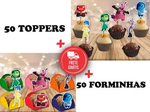 Divertidamente - Forminhas E Toppers