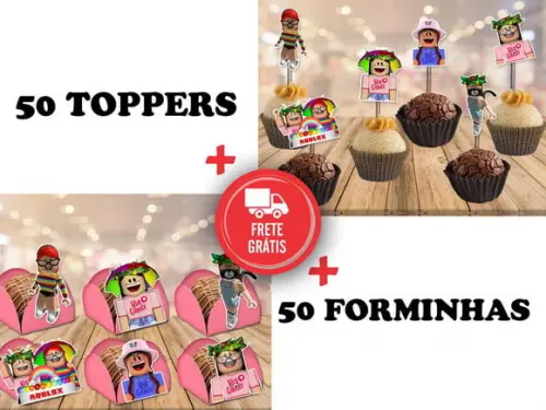 Bia Gamer - Roblox - Forminhas E Toppers