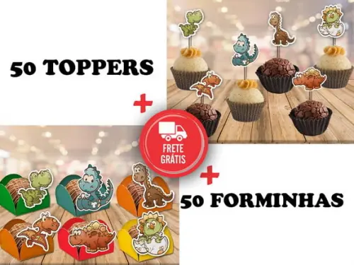 Dinossauros Baby - Forminhas E Toppers