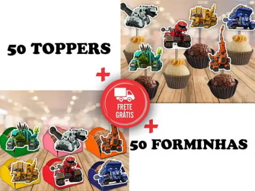 Dinotrux - Forminhas E Toppers