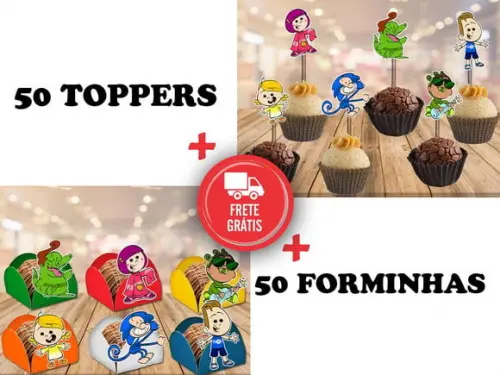Jacarelvis - 50 Forminhas E 50 Toppers
