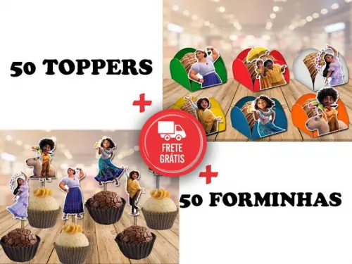 Encanto - Família Madrigal - 50 Forminhas E 50 Toppers