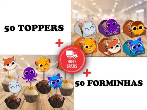 Bolofofos - 50 Forminhas E 50 Toppers