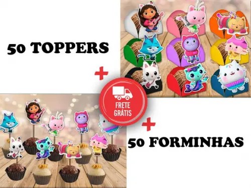 A Casa Mágica De Gabby - 50 Forminhas E 50 Toppers