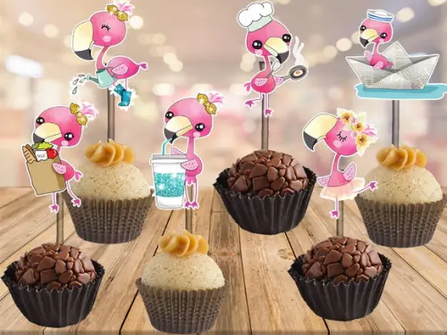 toppers flamingos