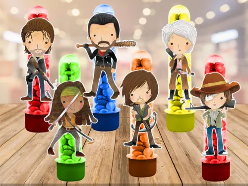 apliques para tubetes the walking dead