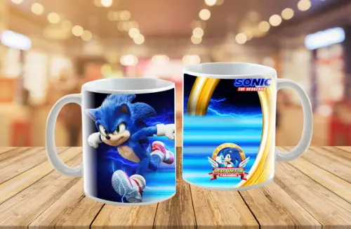 caneca personalizada sonic - polímero