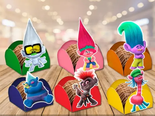 forminhas trolls 2- 100 unidades