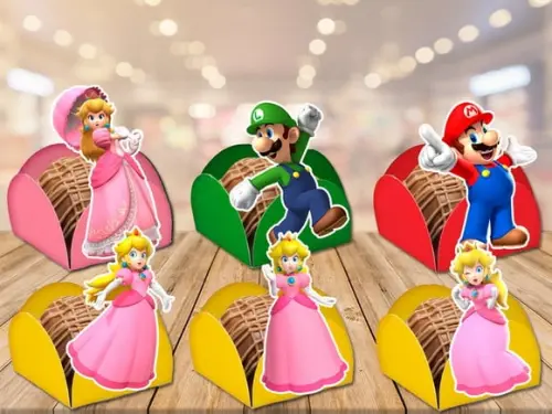 forminhas princesa peach mário- 100 unidades