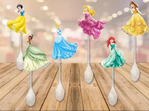 colherzinha para brigadeiro personalizada princesas