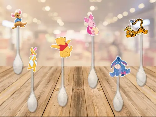 colherzinha para brigadeiro personalizada ursinho pooh