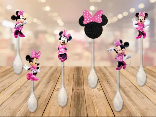 colherzinha para brigadeiro personalizada minnie rosa