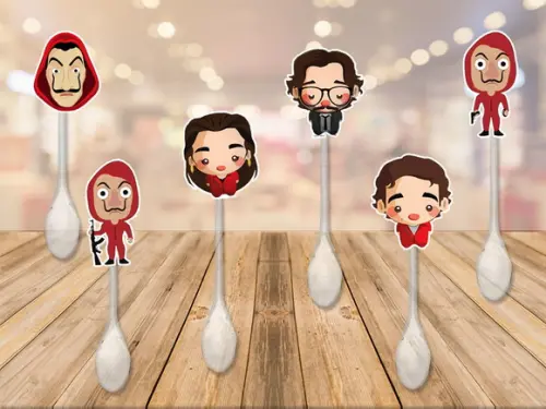 colherzinha personalizada la casa de papel