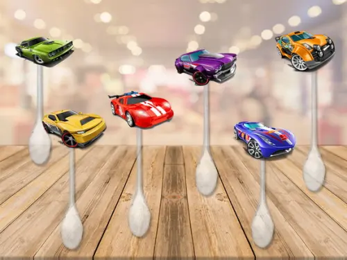 colherzinha para brigadeiro personalizada carrinhos