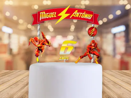 Topo de bolo The Flash
