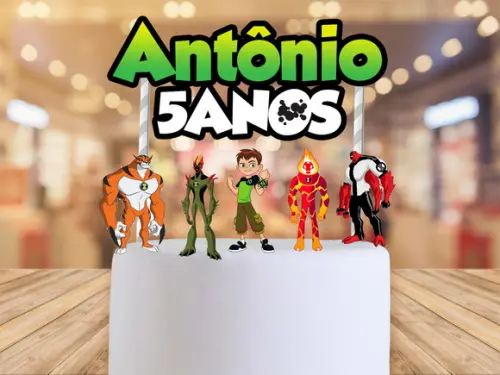 Topo de bolo Ben 10 - Ben10