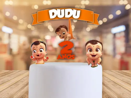 Topo de bolo o pequeno poderoso bheem