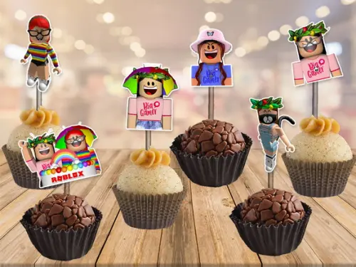 topper roblox menina - Bia Gamer - 100 unidades