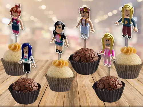 topper roblox menina - 100 unidades