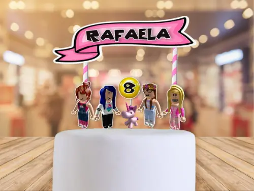 Topo de bolo Roblox Menina