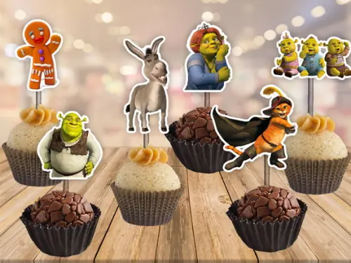 toppers shrek - 100 unidades