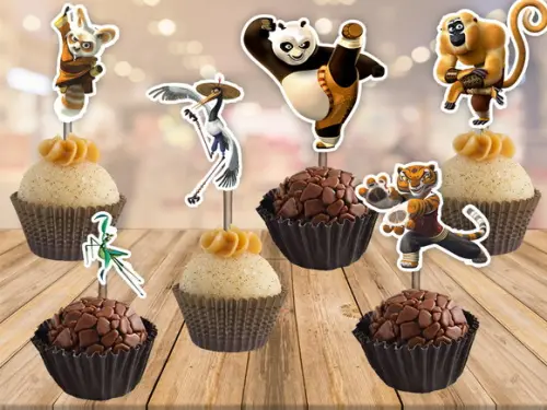 topper kung fu panda - 100 unidades