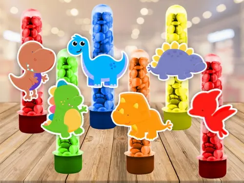 dinossauros baby apliques para tubetes - 50 unidades