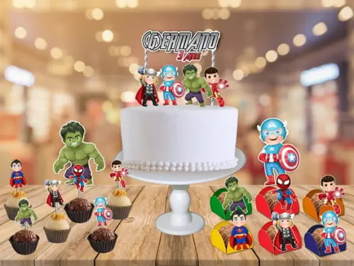 kit festa vingadores baby