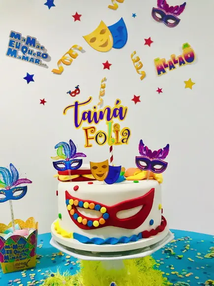Topo de bolo carnaval